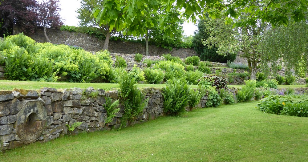 The terraced gardens at Auchlochan
